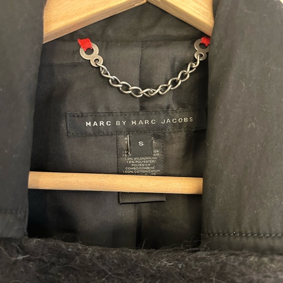 New Marc By Marc Jacobs Black Teddy Wool Mohair Coat size S - Picture 3 of 6